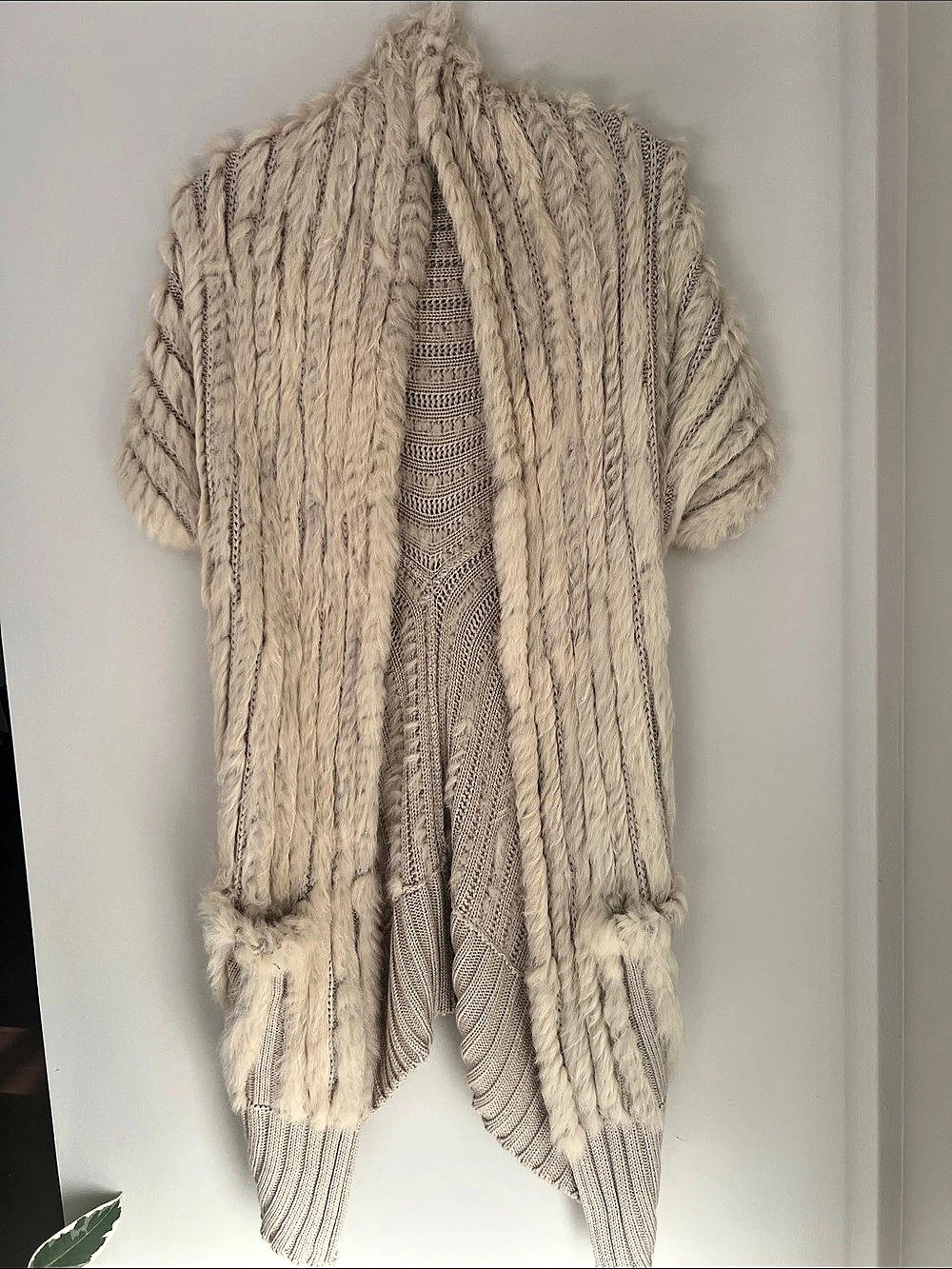 Knit Rabbit Fur Vest